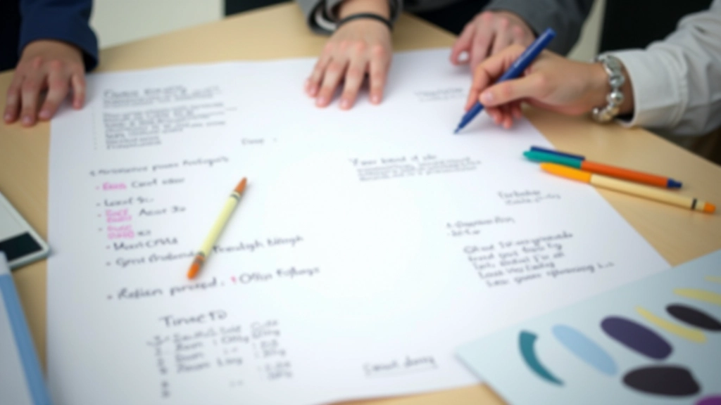 Close-up van agenda geschreven op papier met pen, kleurgecodeerde notities, duidelijke structuur zichtbaar